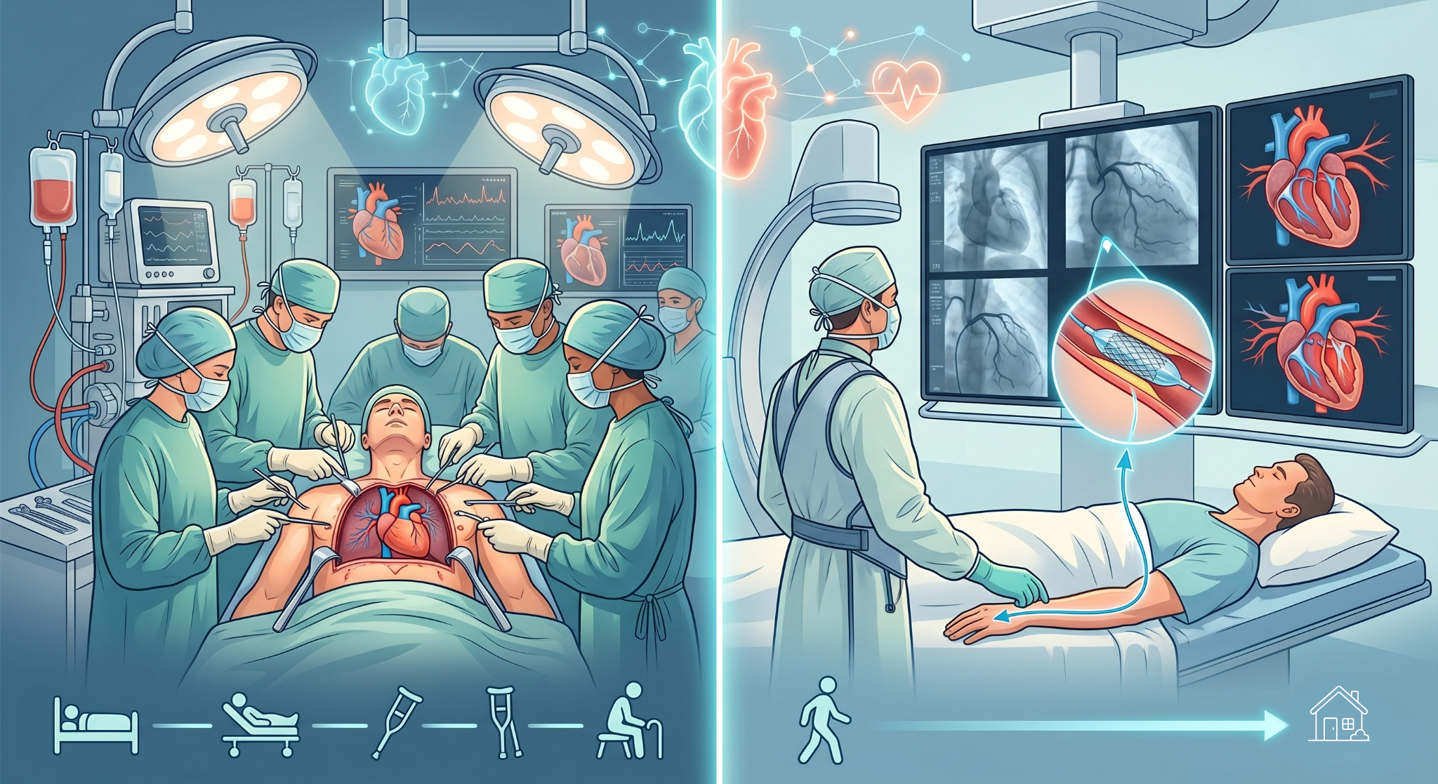 Cardiologie interventionnelle vs Chirurgie traditionnelle : Ce qu'il faut savoir.